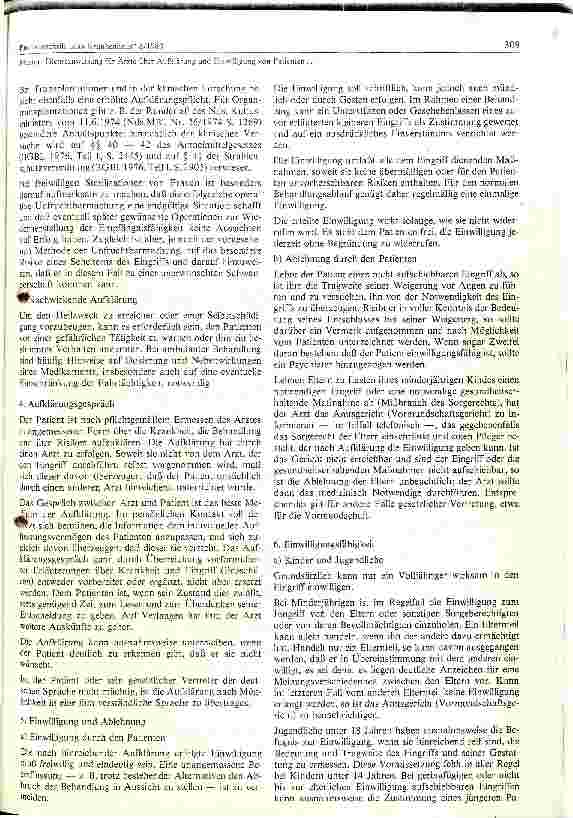 Vorschauseite 3: Muster einer Dienstanweisung an die Ärzte im Krankenhaus über die Aufklärung und Einwilligung der Patienten vor ärztlichen Eingriffen