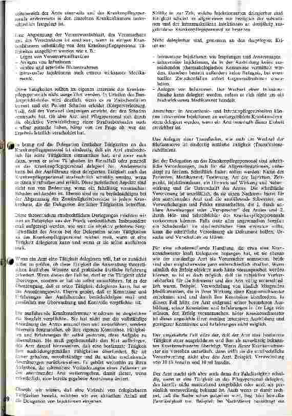 Vorschauseite 2: Strafrechtliche Bestimmungen in bezug auf die Delegation ärztlicher Tätigkeiten