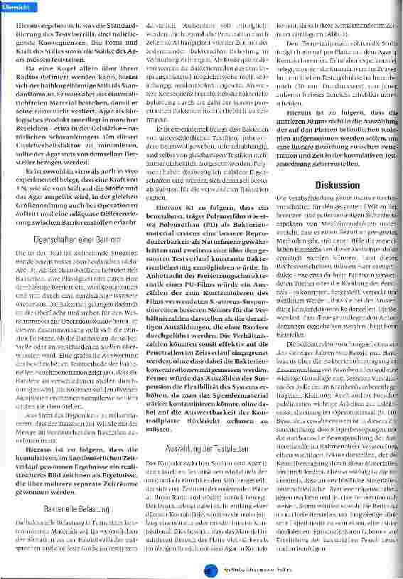 Vorschauseite 4: Ermittlung der bakteriellen Barrierewirkung von feuchten OP-Mänteln und OP-Tüchern