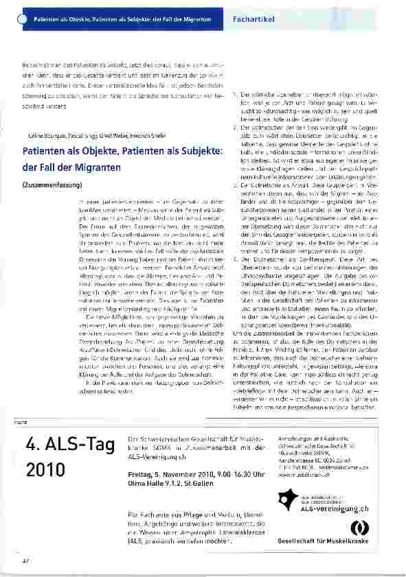 Vorschauseite 1: Patienten als Objekte, Patienten als Subjekte: der Fall der Migranten