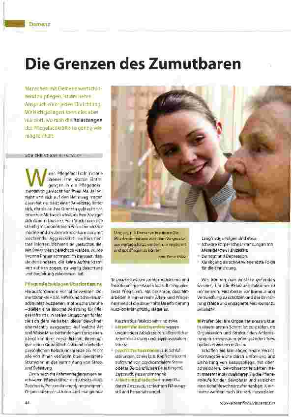 Vorschauseite 1: Die Grenzen des Zumutbaren