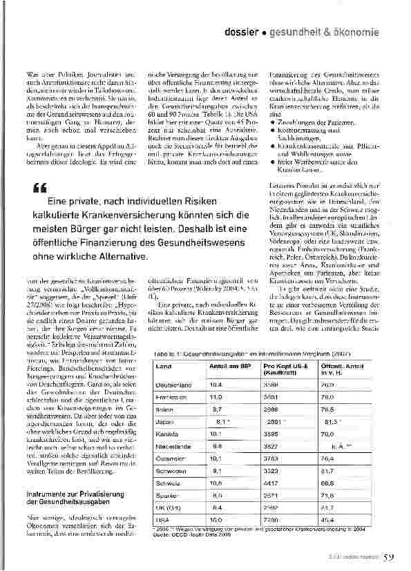 Vorschauseite 3: Mythen der Gesundheitspolitik