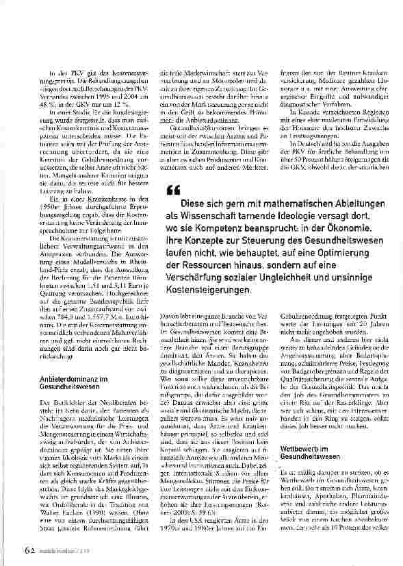 Vorschauseite 6: Mythen der Gesundheitspolitik