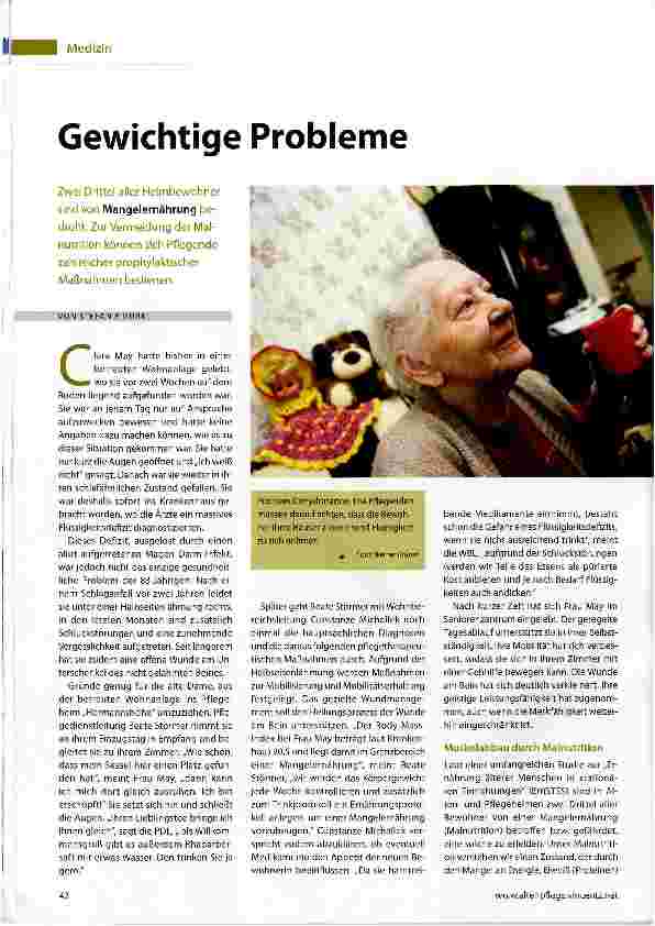 Vorschauseite 1: Gewichtige Probleme