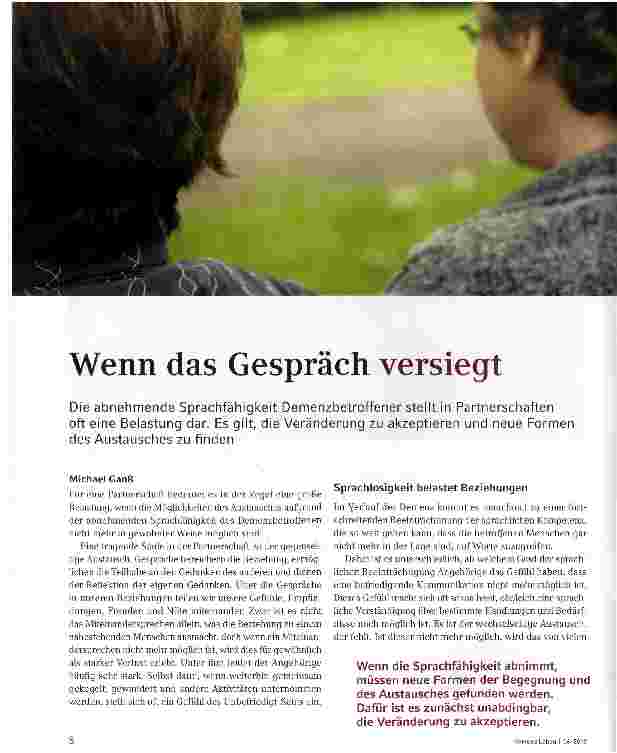 Vorschauseite 1: Wenn das Gespräch versiegt