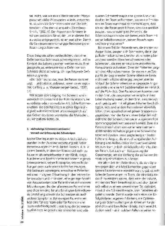 Vorschauseite 3: Der Schmerz im Kontext von Leben, Glaube und Kultur Zum Umgang mit schwierigen Schmerzsituationen in der ambulanten Palliativpflege