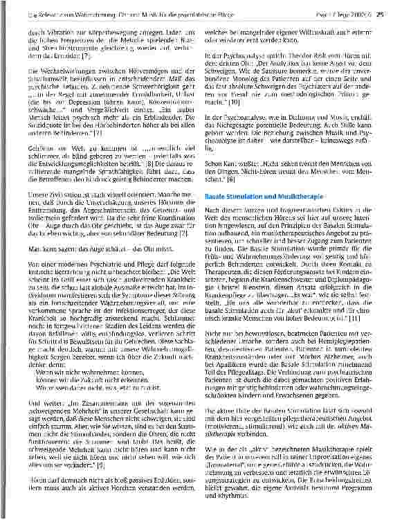Vorschauseite 3: Die Relevanz von Wahrnehmung, Ohr und Musik für die psychiatrische Pflege Wahrnehmungsöffnung bei psychisch Kranken mit Hilfe eines EDV-gestützten Musikangebots