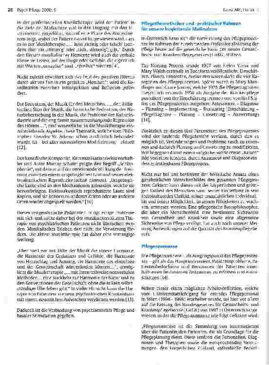 Vorschauseite 4: Die Relevanz von Wahrnehmung, Ohr und Musik für die psychiatrische Pflege Wahrnehmungsöffnung bei psychisch Kranken mit Hilfe eines EDV-gestützten Musikangebots