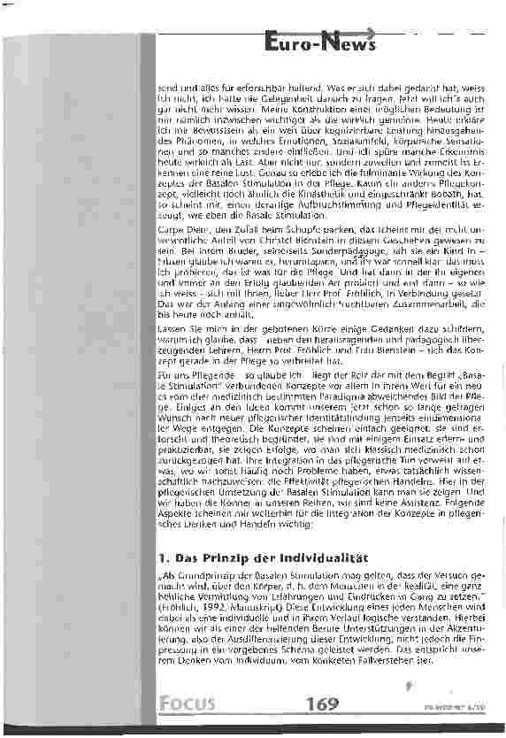 Vorschauseite 2: Prof. Dr. Andreas Fröhlich anlässlich der Überreichung der Ehrennadel des Berufsverbandes am 18.5.2000