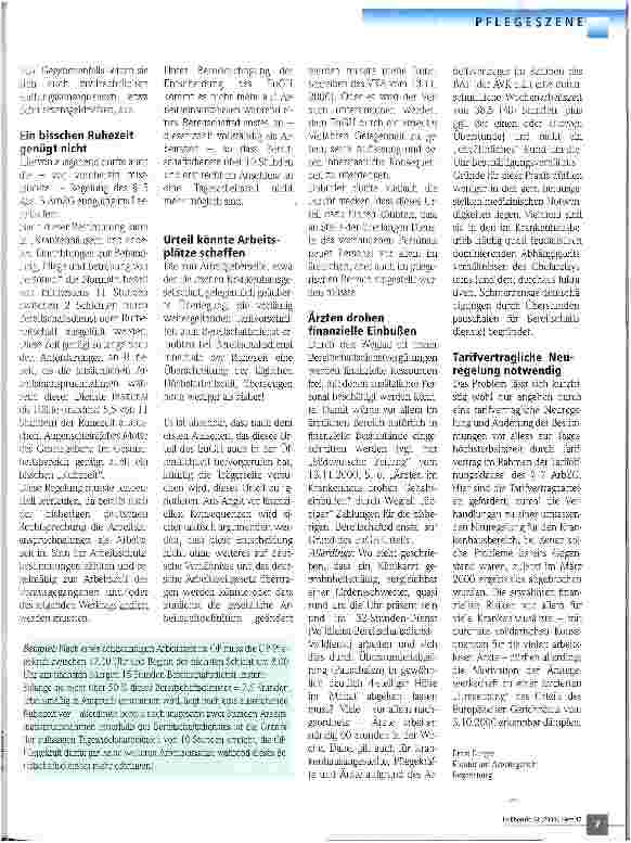 Vorschauseite 2: Neu: Bereitschaftsdienst ist Arbeitszeit