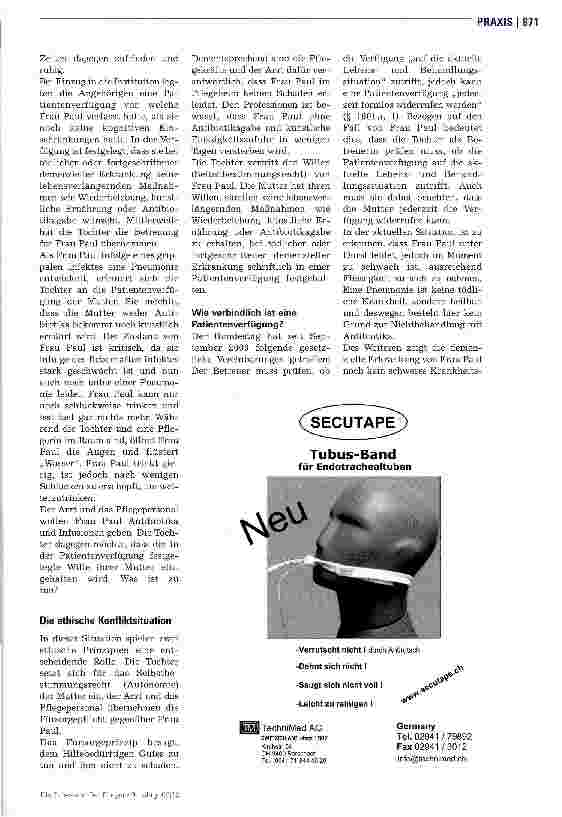 Vorschauseite 2: Patientenverfügung und Demenz