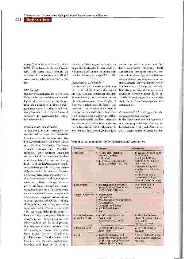 Vorschauseite 4: Interventionen und deren Effekte auf pflegende Angehörige von Menschen mit Demenz -Eine systematische Literaturübersicht