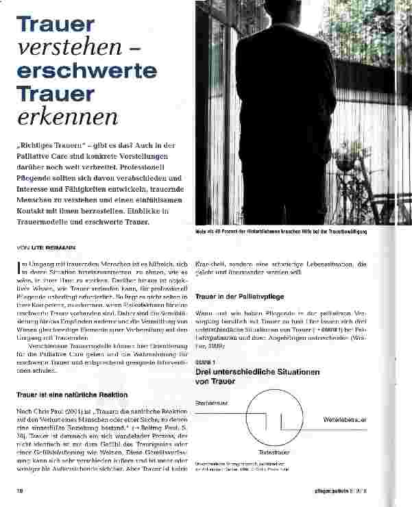 Vorschauseite 1: Trauer verstehen - erschwerte Trauer erkennen