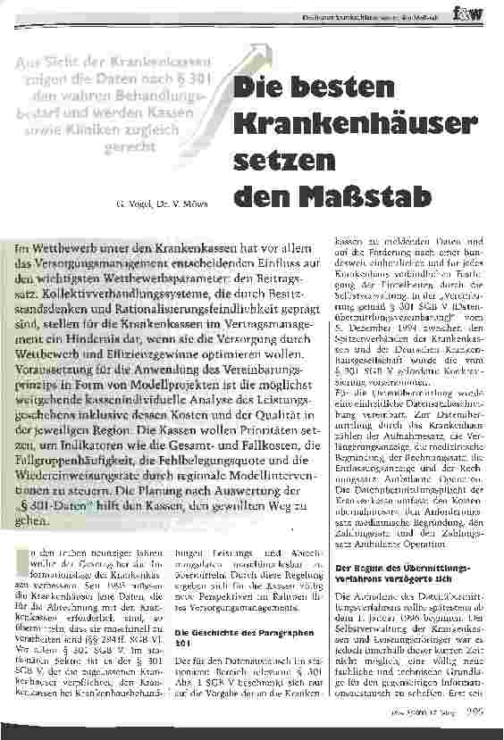 Vorschauseite 1: Die besten Krankenhäuser setzen den Maßstab