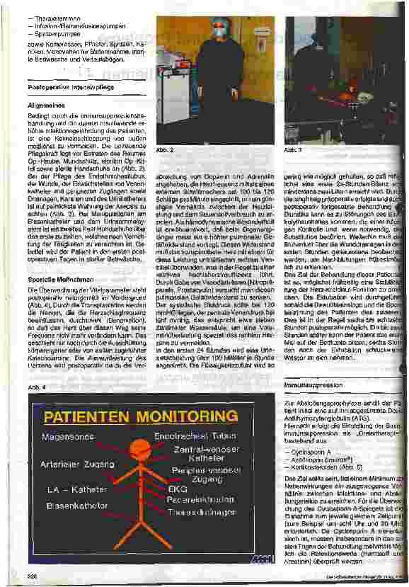 Vorschauseite 2: Besonderheiten und Probleme bei der Pflege herztransplantierter Patienten