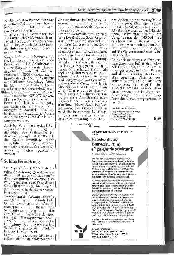 Vorschauseite 3: Auswirkungen des GRG auf die Sachkostenberechnung Ambulante Behandlung von Selbstzahlern im Krankenhaus