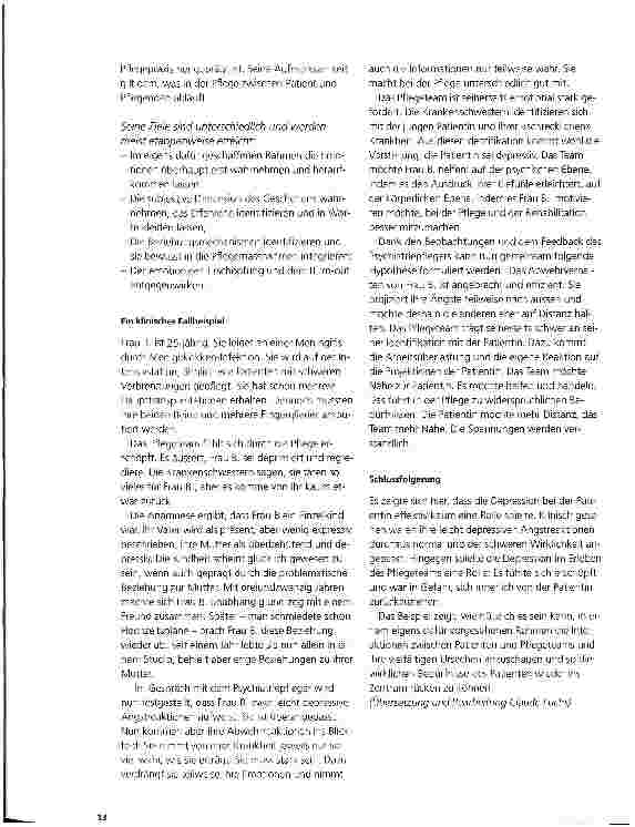 Vorschauseite 2: Das Pflegeteam und der depressive Patient