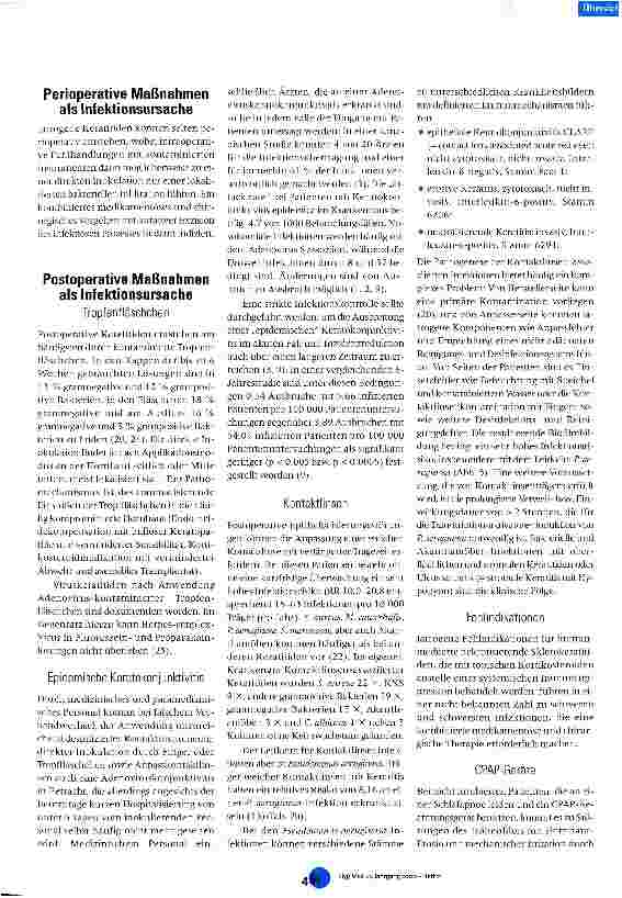 Vorschauseite 4: Nosokomiale Keratitis