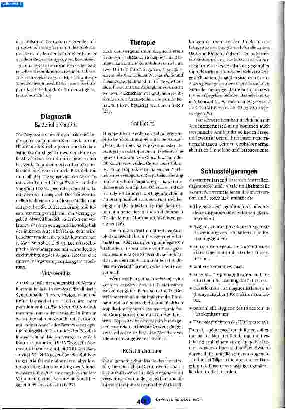 Vorschauseite 5: Nosokomiale Keratitis