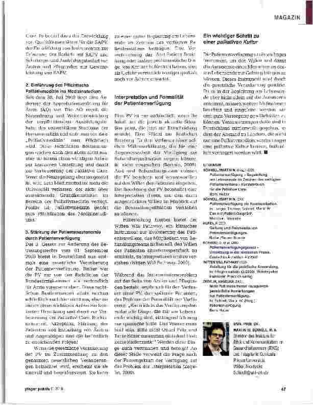 Vorschauseite 2: Welchen Sinn hat eine rechtliche Verankerung der Patientenverfügung?