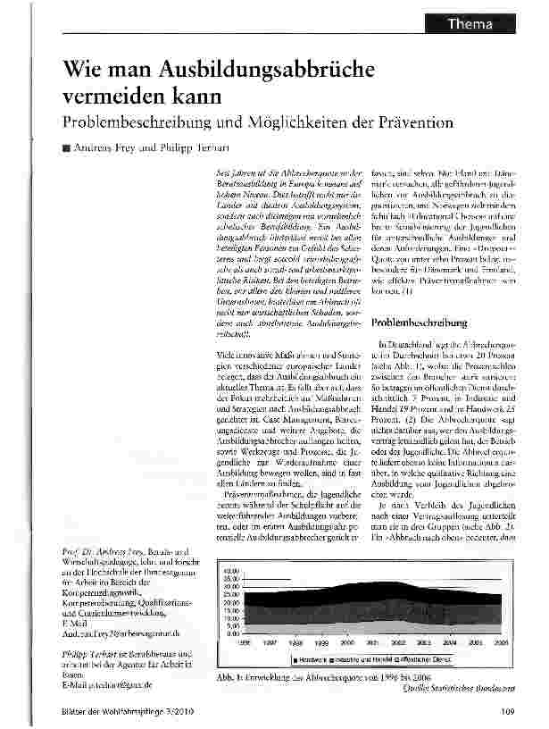 Vorschauseite 1: Wie man Ausbildungsabbrüche vermeiden kann