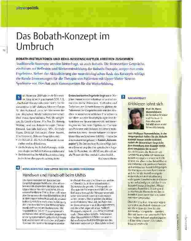 Vorschauseite 1: Das Bobath-Konzept im Umbruch