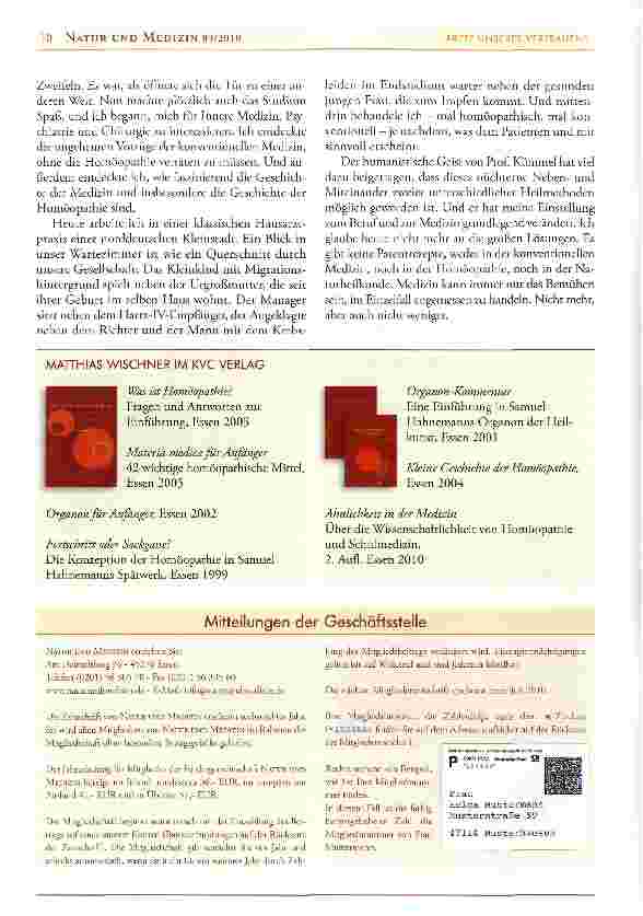 Vorschauseite 2: Matthias Wischner über Matthias Wischner