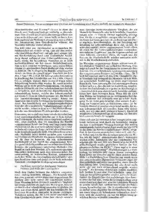 Vorschauseite 3: »Mit heißem Bemühn...«, Voraussetzungen und Grenzen der Gewährung einer Hochschulhilfe für behinderte Menschen