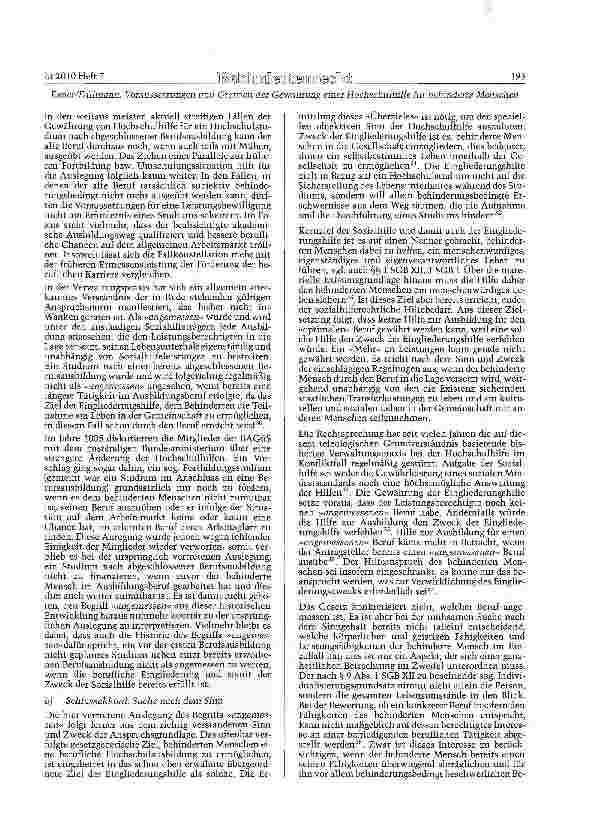 Vorschauseite 4: »Mit heißem Bemühn...«, Voraussetzungen und Grenzen der Gewährung einer Hochschulhilfe für behinderte Menschen
