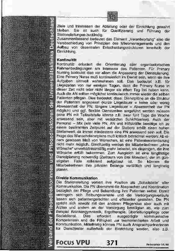 Vorschauseite 5: Verband der Pflegedirektorinnen und Pflegedirektoren der Universitätsklinika Deutschland (VPU)