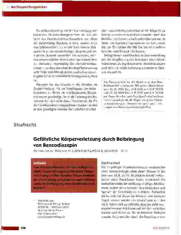 Vorschauseite 2: Umsatzsteuer für die Verpflegung von Heimbewohnern