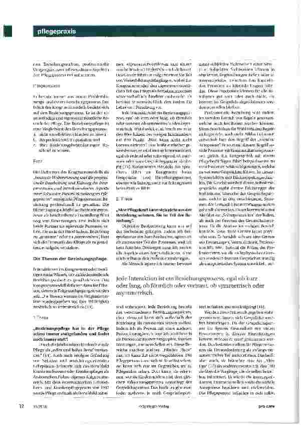 Vorschauseite 3: Pflege ist Begegnung