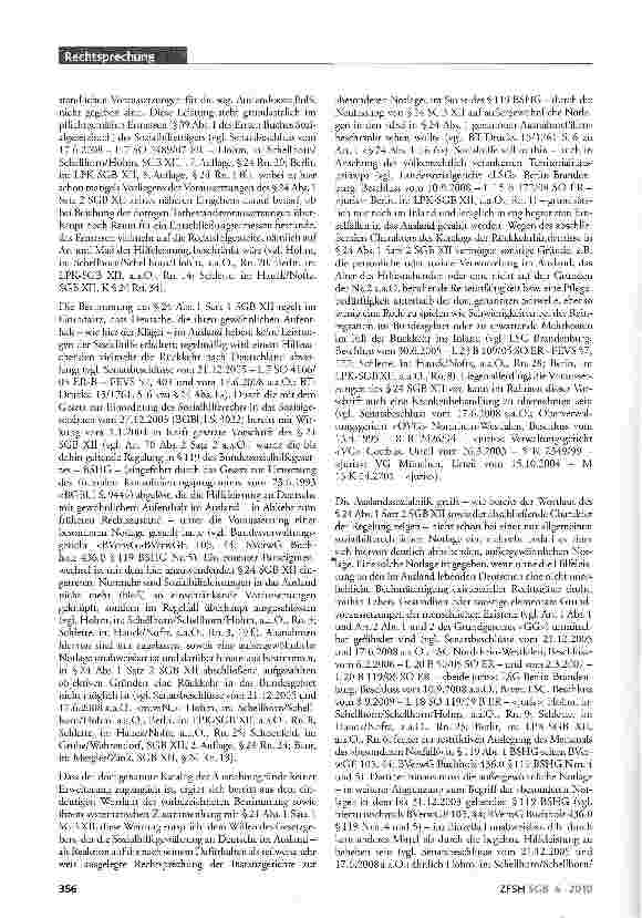 Vorschauseite 4: »Auslandssozialhilfe«; Außergewöhnliche Notlage; Gewöhnlicher Aufenthalt deutscher Staatsangehöriger im Ausland; sozialhilferechtliche Krankenhilfe; Verfassungsmäßigkeit