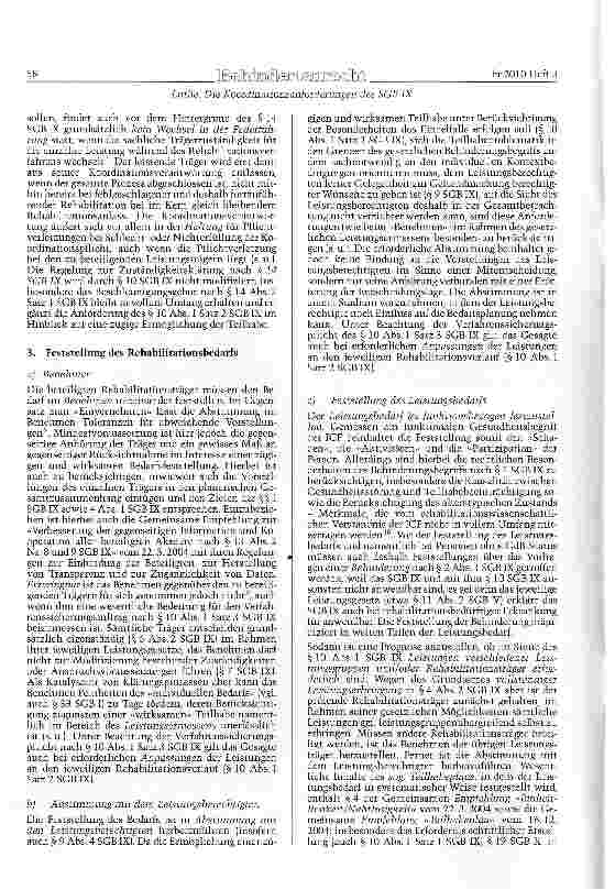 Vorschauseite 2: Die Koordinationsanforderungen des SGBIX bei der Feststellung des Einzelfallbedarfs