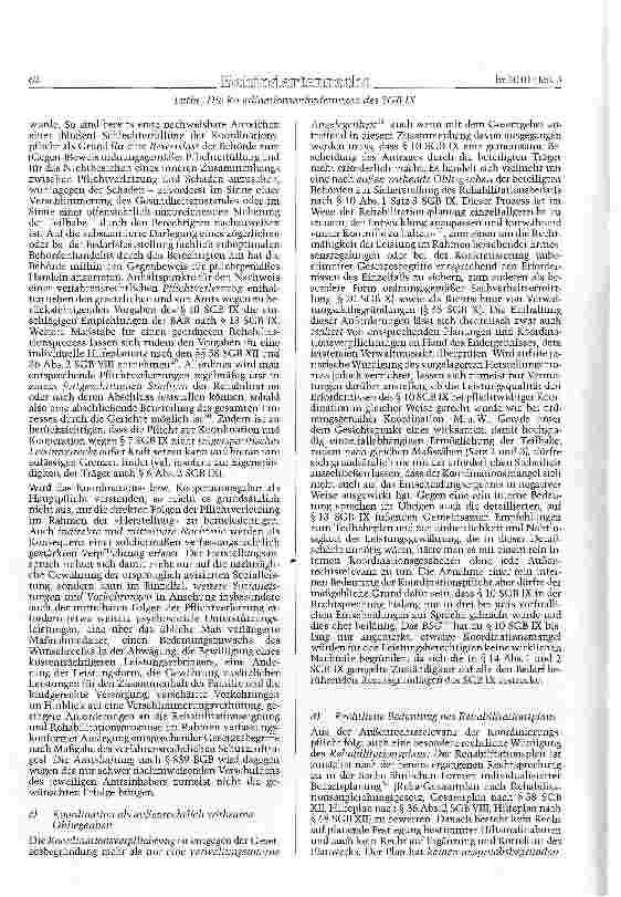 Vorschauseite 6: Die Koordinationsanforderungen des SGBIX bei der Feststellung des Einzelfallbedarfs