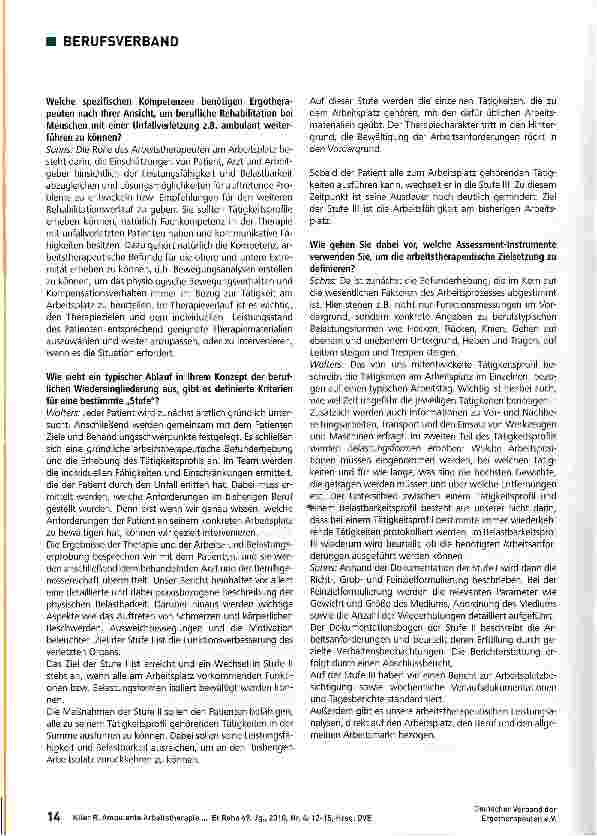 Vorschauseite 3: Ambulante Arbeitstherapie in der beruflichen Rehabilitation