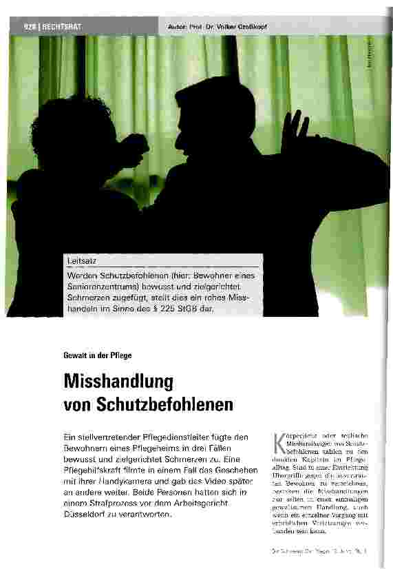 Vorschauseite 1: Misshandlung von Schutzbefohlenen