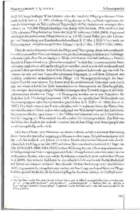 Vorschauseite 6: Vom Konzept zur klinischen Realität -Desiderata und Perspektiven in der Forschung über die technikintensive häusliche Versorgung in Deutschland