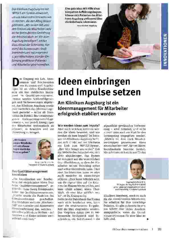 Vorschauseite 1: Ideen einbringen und Impulse setzen