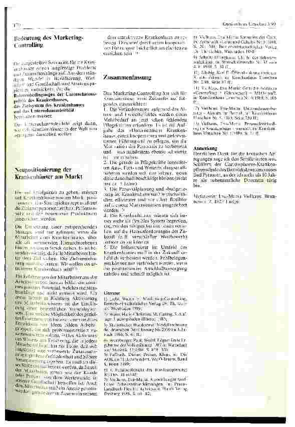 Vorschauseite 3: Marketing-Controlling im Krankenhaus