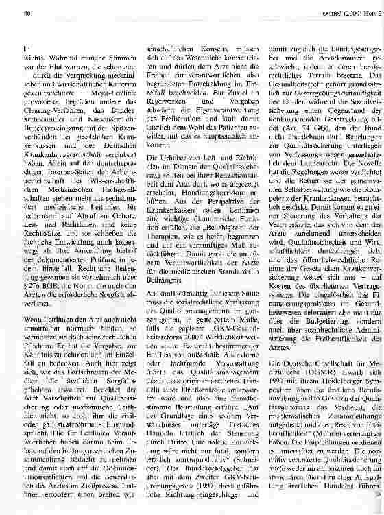 Vorschauseite 5: Ist ärztliche Verantwortung teilbar? Die Rolle des Arztes im medizinischen Qualitätsmanagement