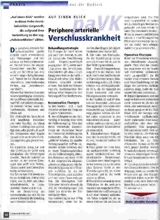 Vorschauseite 1: Periphere arterielle Verschlusskrankheit