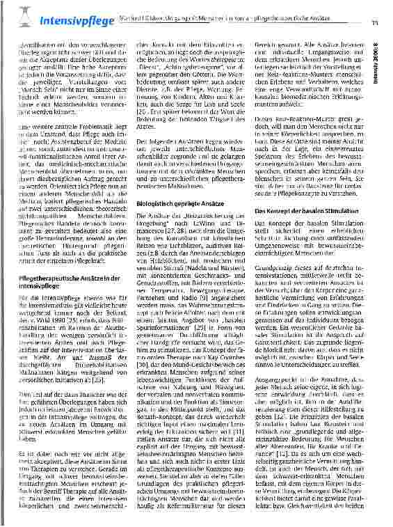 Vorschauseite 4: Umgang mit Menschen im Koma - pflegetherapeutische Ansätze Überlegungen zu den Grundlagen pflegerischen Handelns bei der Arbeit mit bewusstseinsbeeinträchtigten Menschen