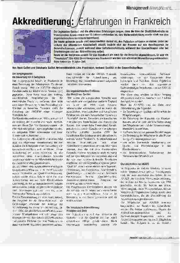 Vorschauseite 1: Akkreditierung: Erfahrungen in Frankreich