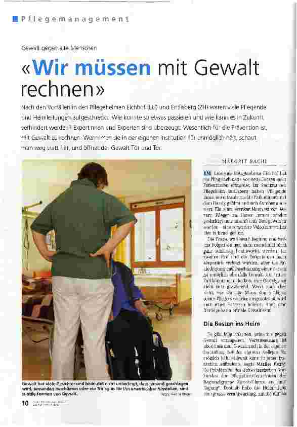 Vorschauseite 1: «Wir müssen mit Gewalt rechnen»