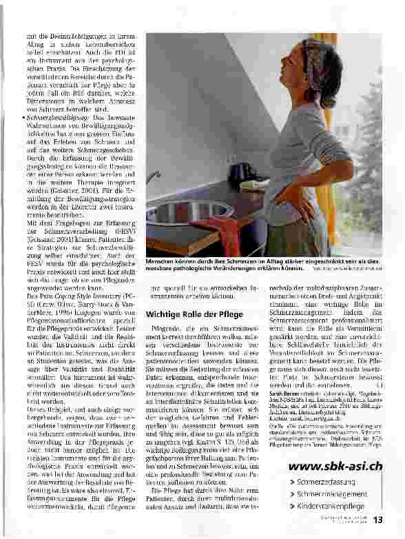 Vorschauseite 4: Pflege ist Drehund Angelpunkt im Schmerzmanagement