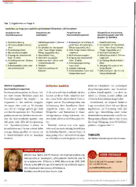 Vorschauseite 4: Sind Physiotherapeuten zu bequem?