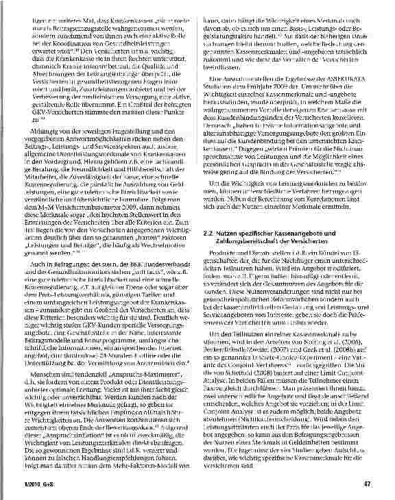 Vorschauseite 5: Wechselbarrieren und die Bedeutung spezifischer Kassenangebote Empirische Befunde zum Konsumentenverhalten in der gesetzlichen Krankenversicherung