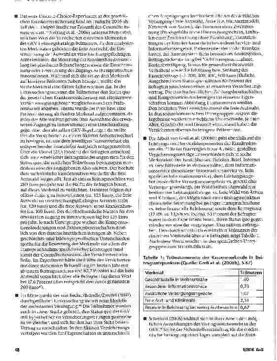 Vorschauseite 6: Wechselbarrieren und die Bedeutung spezifischer Kassenangebote Empirische Befunde zum Konsumentenverhalten in der gesetzlichen Krankenversicherung