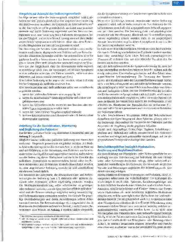 Vorschauseite 6: Sedierung in der Palliativmedizin - Leitlinie1 für den Einsatz sedierender Maßnahmen in der Palliativversorgung
